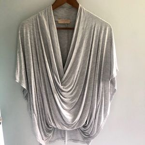 Gray Draped Top